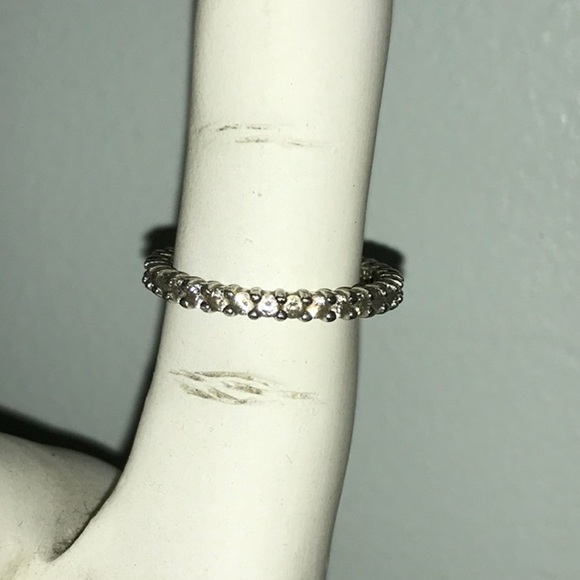 ETERNITY CZ DIAMOND BAND, Sz 8.5, Set of 3 Rings - Picture 5 of 8